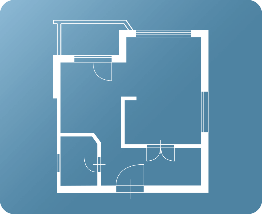 icon-floorplan-1br One bedroom floor plan